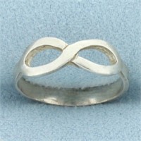 Infinity Design Ring in Sterling Silver