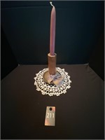 Candle Stick Holder & Doily