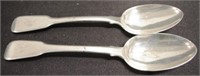 Pair George III sterling silver Dessert Spoons