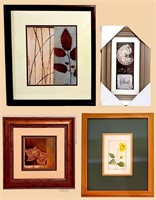 4 > Framed ART PRINTS ~ Stylized FLOWERS & FOLIAGE