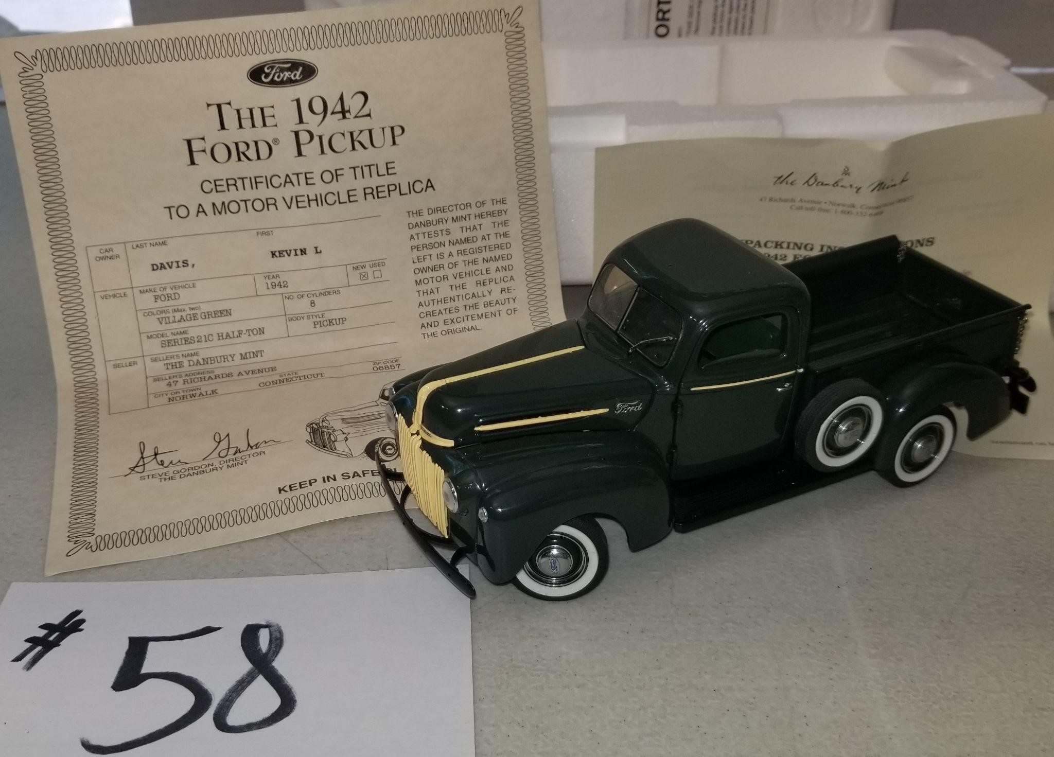 1942 Ford Die Cast Pickup 1:24 scale