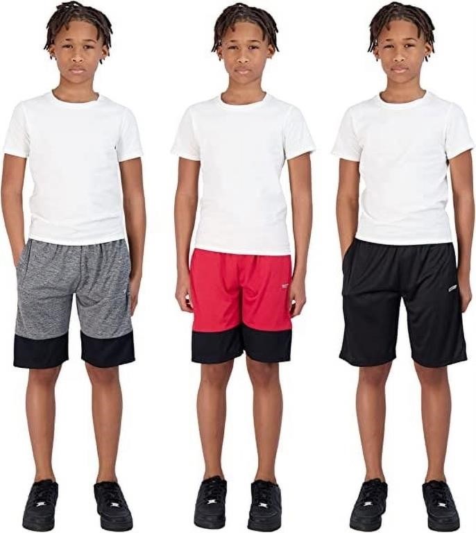 C23  Hind Boys 3 Pack Active Shorts Size 5-16