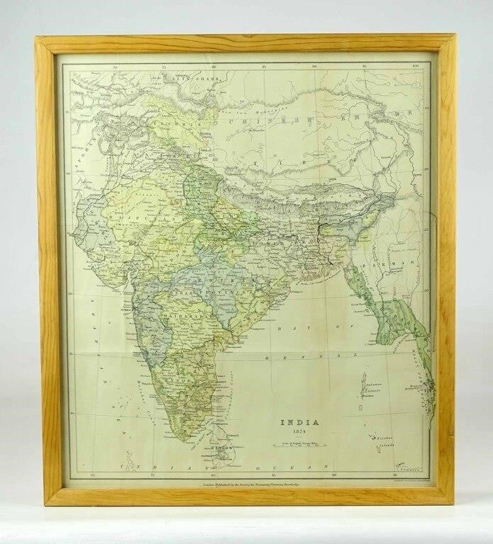 1874 Map of India
