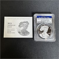 2021-W Silver Eagle - First Day PCGS Gem Proof