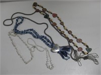 Five Vintage Costume Necklaces