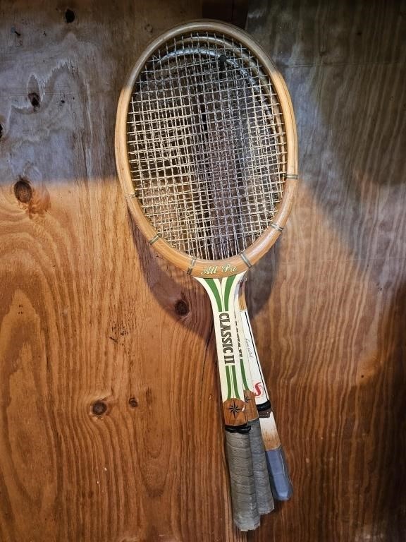 (3) Vintage Wooden Tennis Rackets