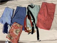 38 WAIST SHORTS AND SWIM TRUNKS AND 2 PAIRS OF