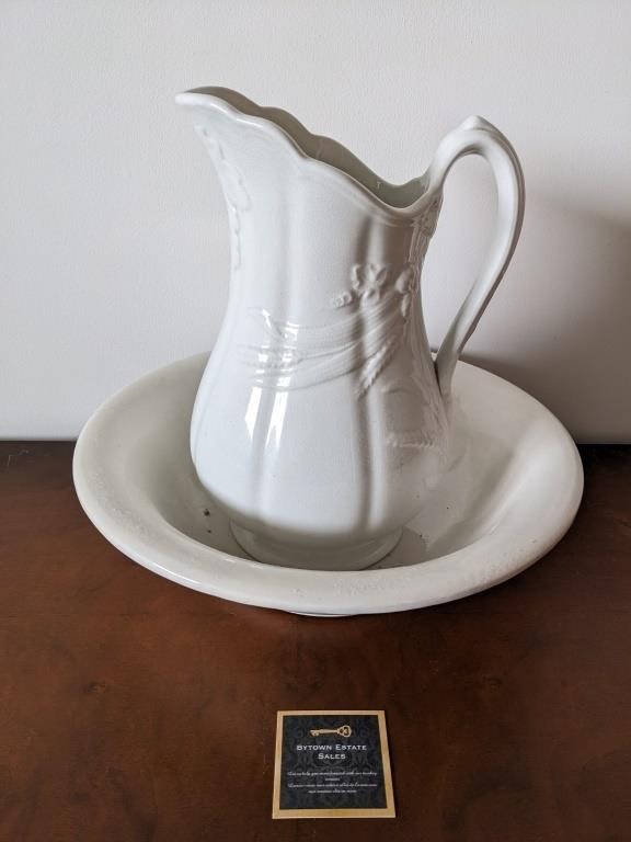 Vintage Robert Cochran & Co. Ceramic Pitcher/Bowl