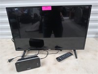 27" LG flat screen TV with remote, Sharp alarm