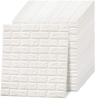 Wasait 14PCS White/Grey Brick 3D Wall Panels Large