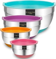 Stainless Steel Nesting Mixing Bowls, 4 bowls,