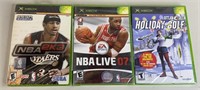 3pc Sealed XBOX Sports Videogames w/ NBA 2K3