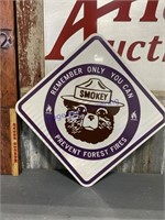 SMOKEY PREVENT FOREST FIES -REFLECTIVE SIGN