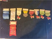 1840s firemen convention ribbons