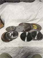 Lot of Saw Blades, Grinding Wheel