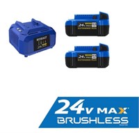 Cobalt 24v 2 pack lithium ion battery and charger