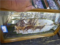 Framed mirror art - Pabst Blue Ribbon wildlife col