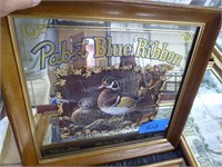 Framed mirror art - Pabst Blue Ribbon wildlife col