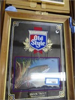 Framed mirror art - Old Style "Brook Trout"