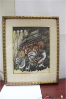 A Framed Clown Painting