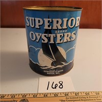 Vintage Superior Oysters Can- No Lid