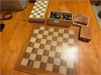 Wooden Games Chess Checkers