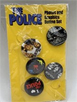 THE POLICE COLLECTOR BUTTON/PIN SET