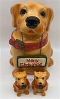Ceramic Dog Cookie Jar and S&P Shakers