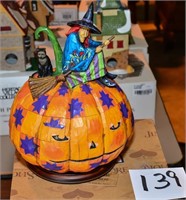 Witch on pumpkin 10" t