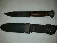 USN Mark 1 knife with sheath, 5 inch blade