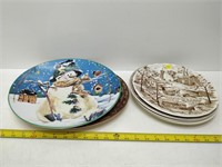 assorted decorative plates