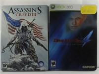 XBOX 360 ASSASSINS CREED 3 & DEVIL MAY CRY 4