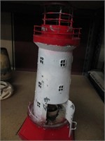 Vintage Metal Lighthouse Lamp