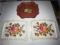 Hand-painted Tole Trays (qty. 3)