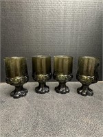 4pc Tiffin Franciscan Green Water Stems