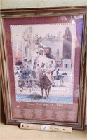 Framed Fort Worth Texas Stock Show Rodeo Poster
