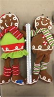 NEW set of 2 Gingerbread boy and girl