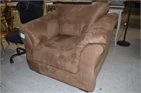 Tan Upholstered Arm Chair