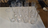 12 Glass Vases, 9 inches Tall