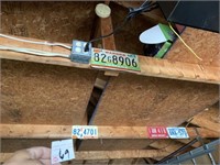 Lisence Plates in Rafters - bring tools to remove