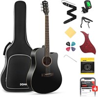 Donner Black Acoustic Guitar Kit