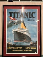 Framed 27x31 Vintage Titantic White Star Line 94