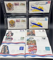 Mixed Sets of FDC Collectible Stamps incl. USS KY
