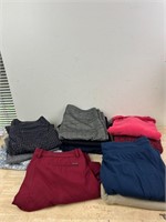 lot of women’s pants L/XL -with a couple shirts