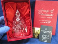 1999 waterford crystal 5in bell in red box