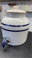 Blue and white Crock water Dispenser 12 in tall x