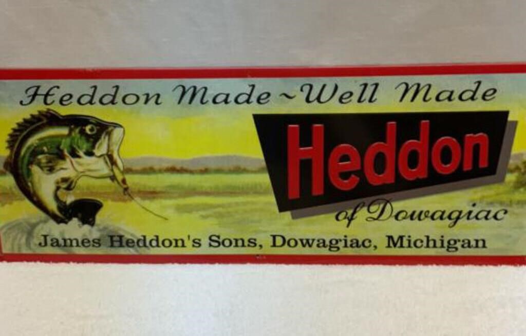 Heddon metal fish sign