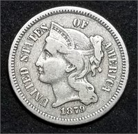 1879 Three Cent Nickel, Better Date