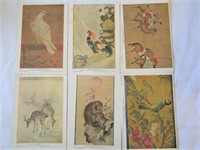 6 British Museum Post Cards Animals & Birds