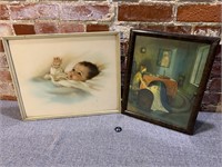 2 Framed Nursery Prints